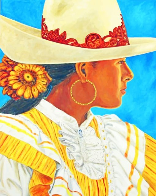 Mexican Girl paint by numbers