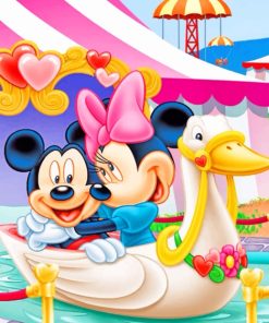 Micky And Minnie In Love paint by numbers