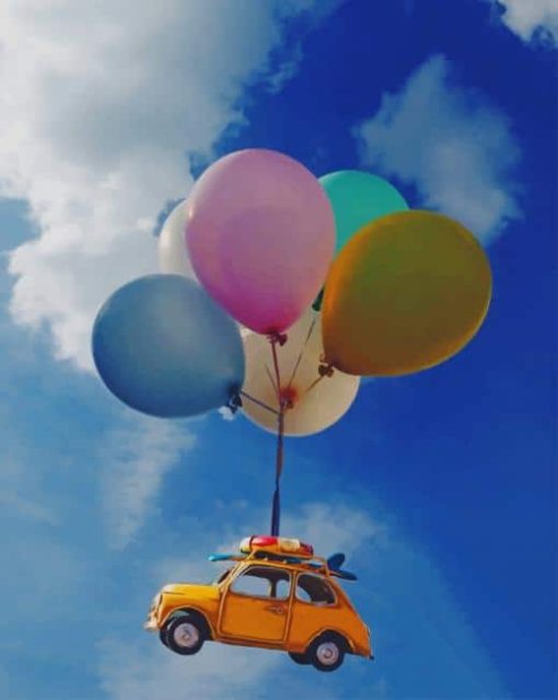 Mini Car Balloons paint by numbers