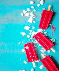 Red Popsicle Photography paint by numbers