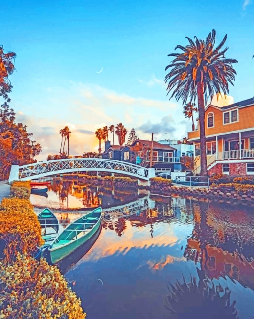 Venice Canals Los Angeles California Paint By Number 