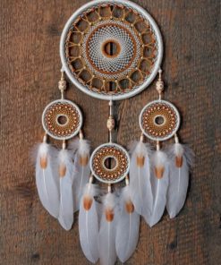 White Dream Catcher paint by numbers