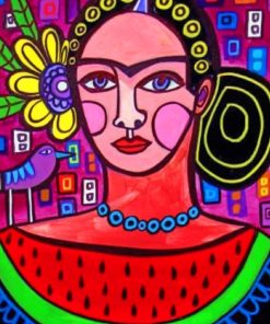 Aesthetic Abstract Frida Kahlo paint by numbers