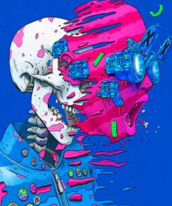 Aesthetic Skull paint by numbers