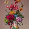 Aesthetic Vase And Colorful Flowers Paint by numbers