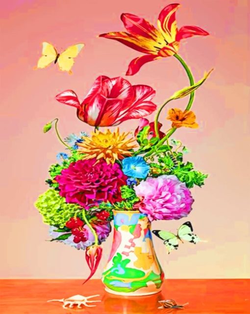Aesthetic Vase Of Flowers Paint by numbers