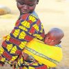African Lady With Child paint by numbers