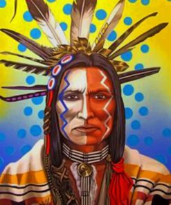 Amerindian Man paint by numbers