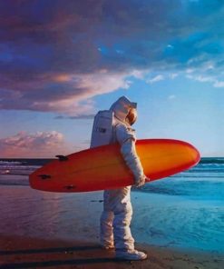 Astronaut On The beach paint by numbers