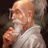 Badass Old Man Anime paint by numbers