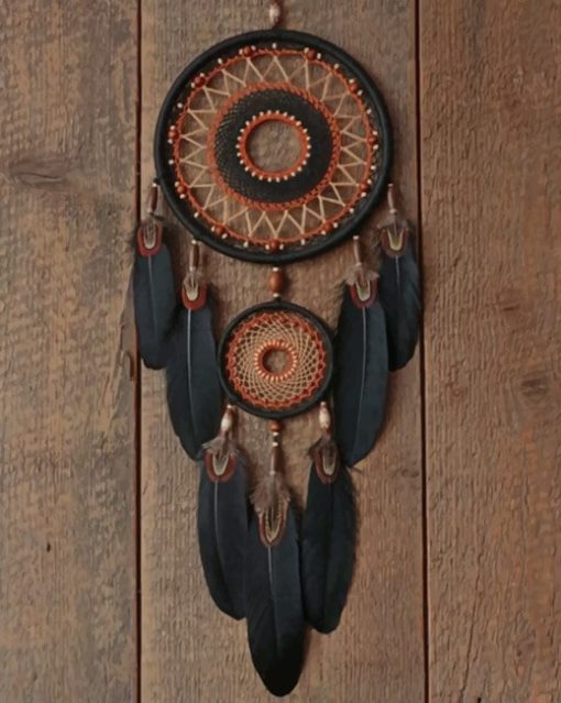 Black Dream Catcher paint by numbers