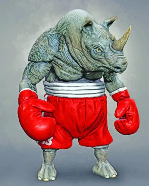 Boxer Rhino paint by numbers