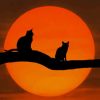 Cats Silhouette Paint by numbers