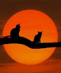Cats Silhouette Paint by numbers