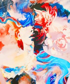 Colorful Abstract Woman paint by numbers