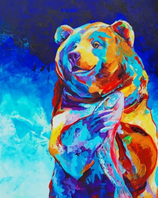 Colorful Bear Paint by numbers