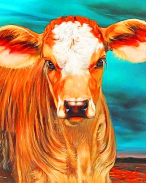Aesthetic Cow paint by numbers