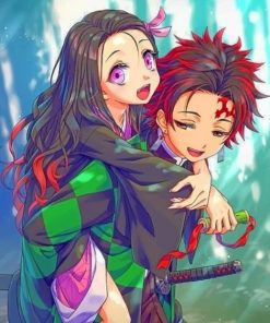 Cute Demon Slayer Anime Paint by numbers