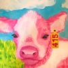 Cute Pink Cow paint by numbers