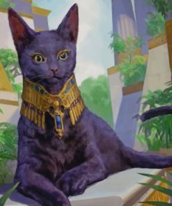 Egyptian Black Cat paint by numbers