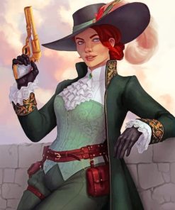 Female Victorian Character paint by numbers