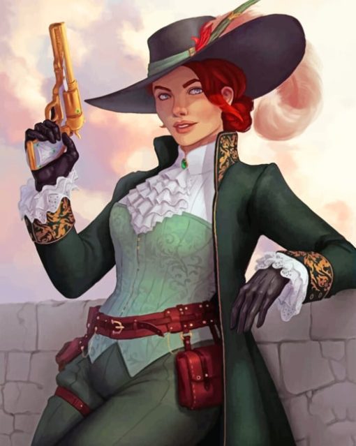 Female Victorian Character paint by numbers