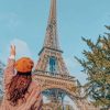 Girl In Paris Europe paint by numbers