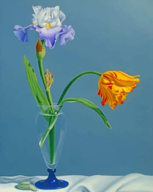 Glass Vase And Flowers Paint by numbers