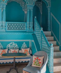 Jaipur Palace Hotel India paint by numbers