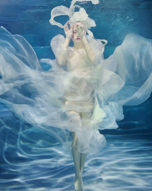 Lady Underwater Paint by numbers