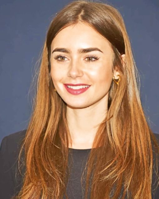 Lily Collins paint by numbers