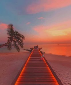 Maldives Sunset paint by numbers