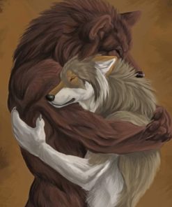 Male And Female Werewolf paint by numbers