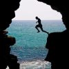 Man Jumping From Hercules Cave Tangier paint by numbers