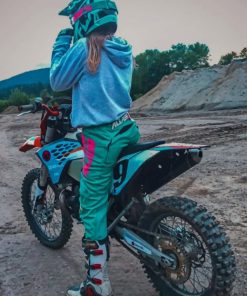 Motocross Girl paint by numbers