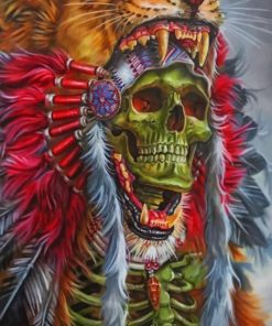 Native American Skull Paint by numbers