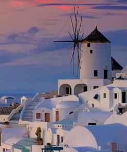 Oia Santorini By Sunrise Paint by numbers