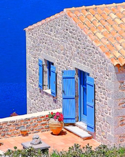 Old Stone House Croatia Beach Paint by numbers