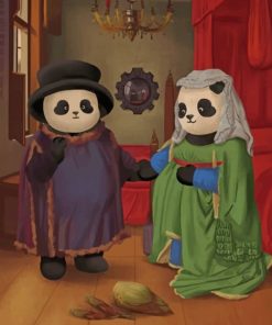 Panda Couple Paint by numbers