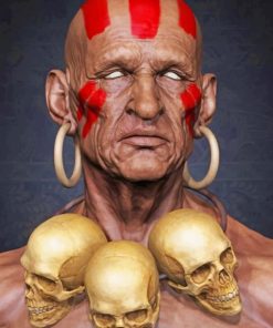 Real Dhalsim paint by numbers