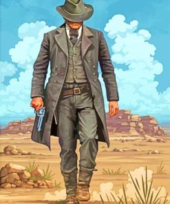 Red dead Redemption Two Gunslinger paint by numbers