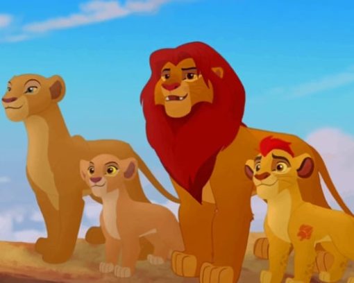 Simba And Children paint by numbers