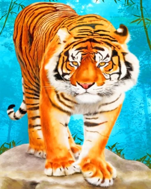 Aesthetic Tiger paint by numbers