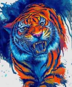 Tiger Roaring Paint by numbers