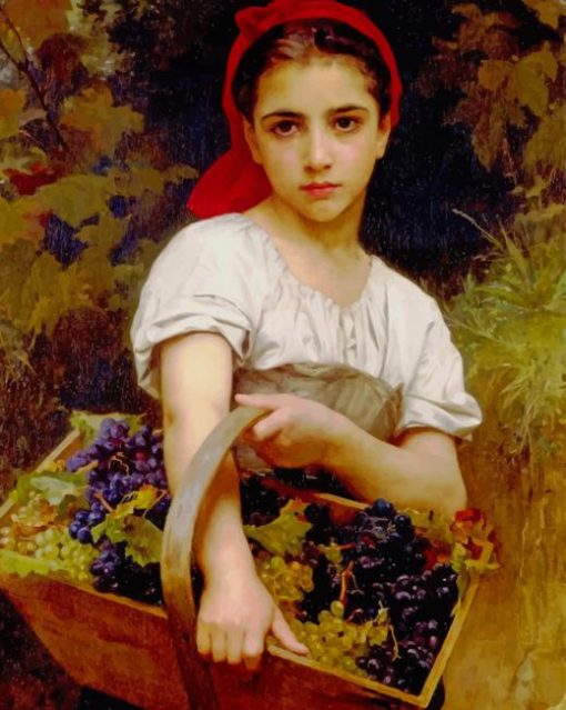 William Adolphe Bouguereau Grape Picker Paint by numbers