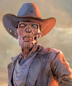 Zombie Cowboy paint by numbers