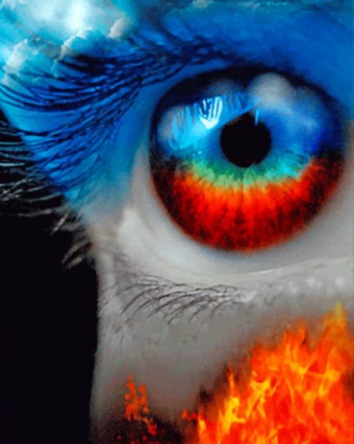 Fire And Ice Eye paint by numbers