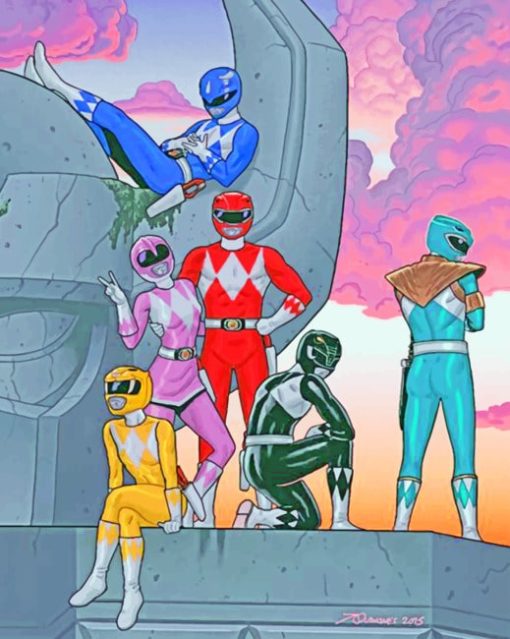 Power Rangers paint by numbers