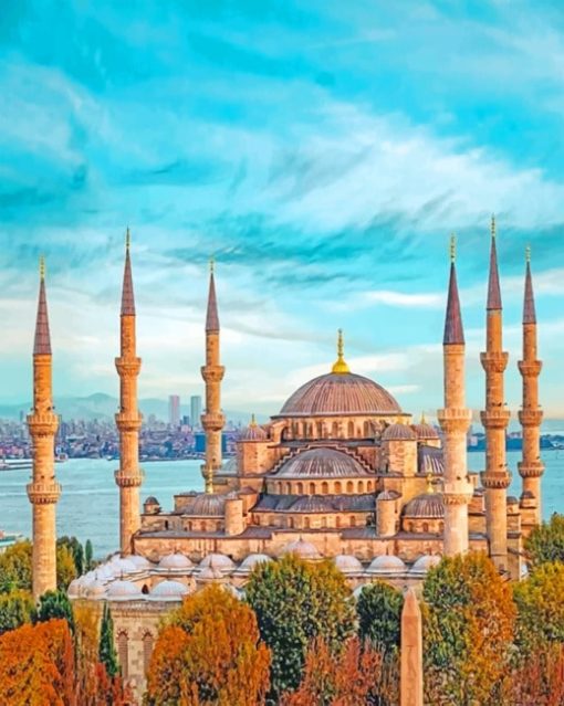 The Blue Mosque paint by numbers
