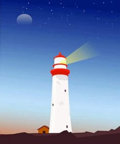 Aesthetic Lighthouse Paint by numbers